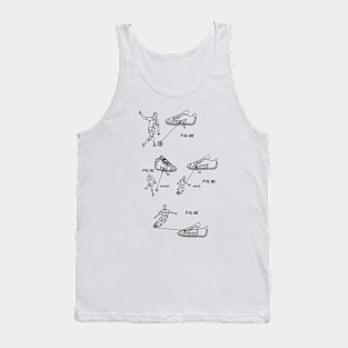 Soccer Training Shoe Vintage Patent Hand Drawing Tank Top